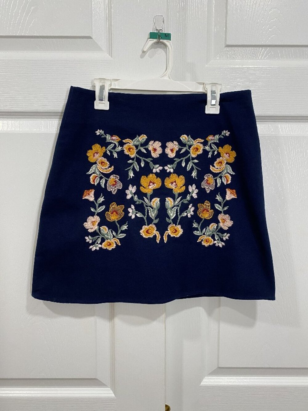 Francesca's Miami Embroidered Mini Skirt